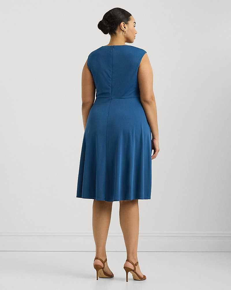 Vestido Ralph Lauren Twist-Front Jersey Mujer Azules | UBHARVY-51 - vista 4