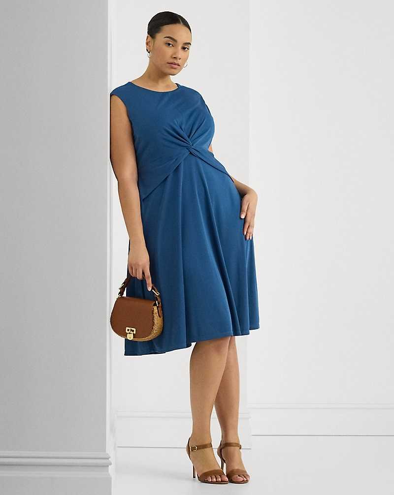 Vestido Ralph Lauren Twist-Front Jersey Mujer Azules | UBHARVY-51 - vista 1