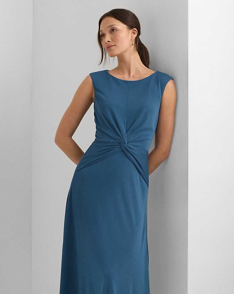 Vestido De Noche Ralph Lauren Twist-Front Jersey Mujer Azules | ZOSJYDF-51 - vista 3