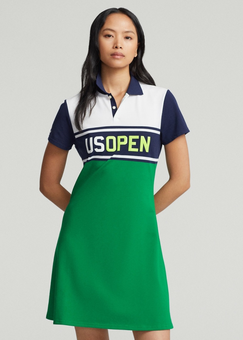 Vestido US Open Performance Mesh Polo Mujer Azul Marino | TBYA71638 - vista 1