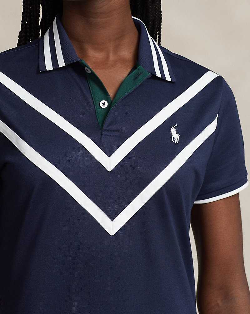 Vestido Ralph Lauren Wimbledon Chevron Performance Mujer Refined Navy/ceramic Whit | TYXJNPE-72 - vista 5