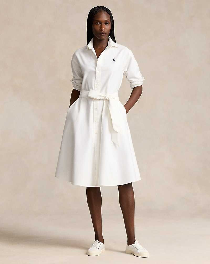 Vestido Ralph Lauren Wimbledon Cotton Oxforddress Mujer Blancos | ZXRVCQB-36 - vista 1