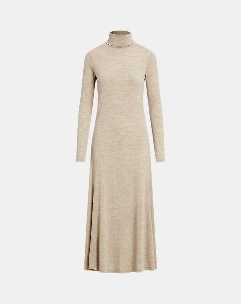 Vestido Ralph Lauren Wool-Blend Roll Neck Mujer Beige | JXFODUE-35 - vista 2