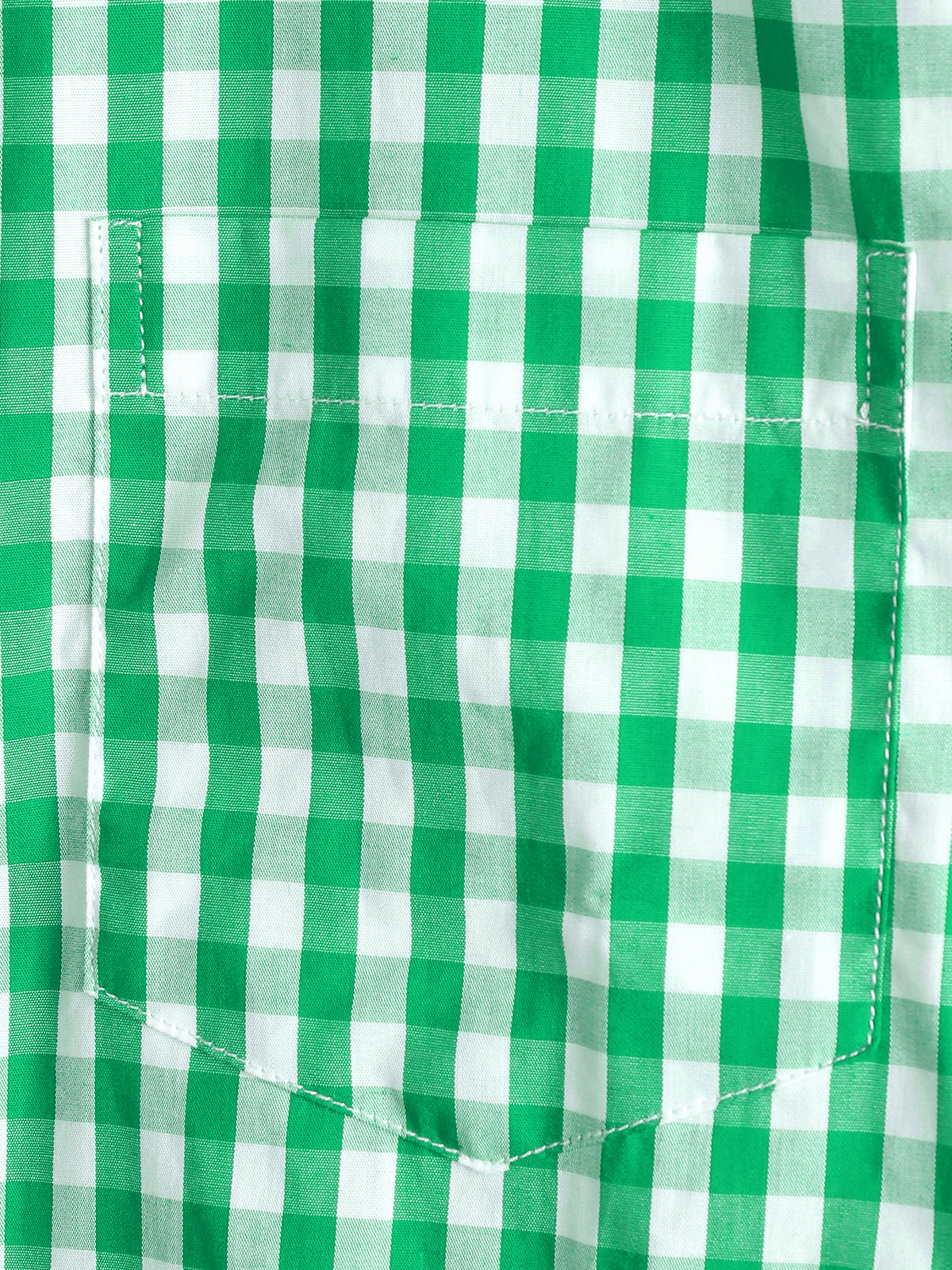 Casual de color sólido a cuadros de algodón Pockecamiseta para hombre