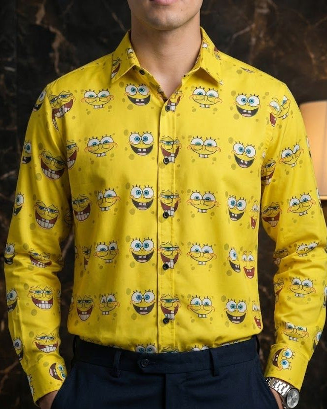 Camisa Yellow casual man spongebob