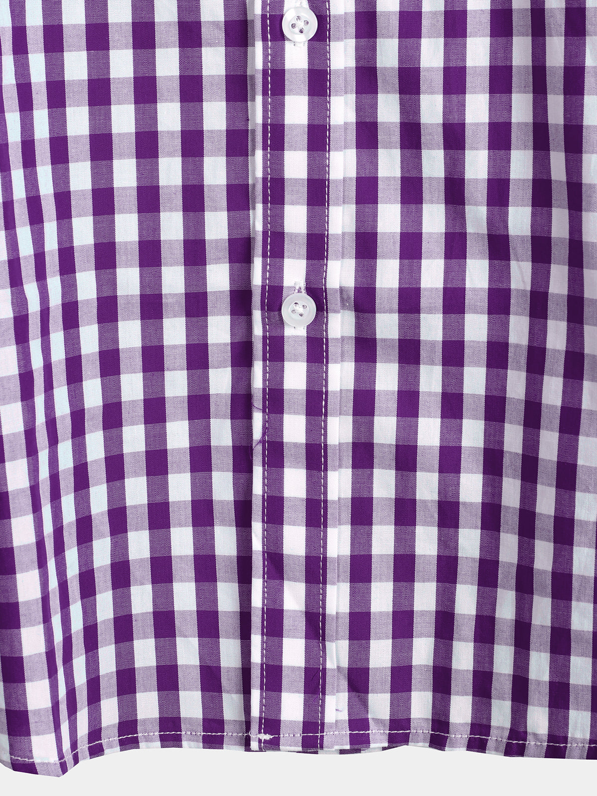 Casual de color sólido a cuadros de algodón Pockecamiseta para hombre