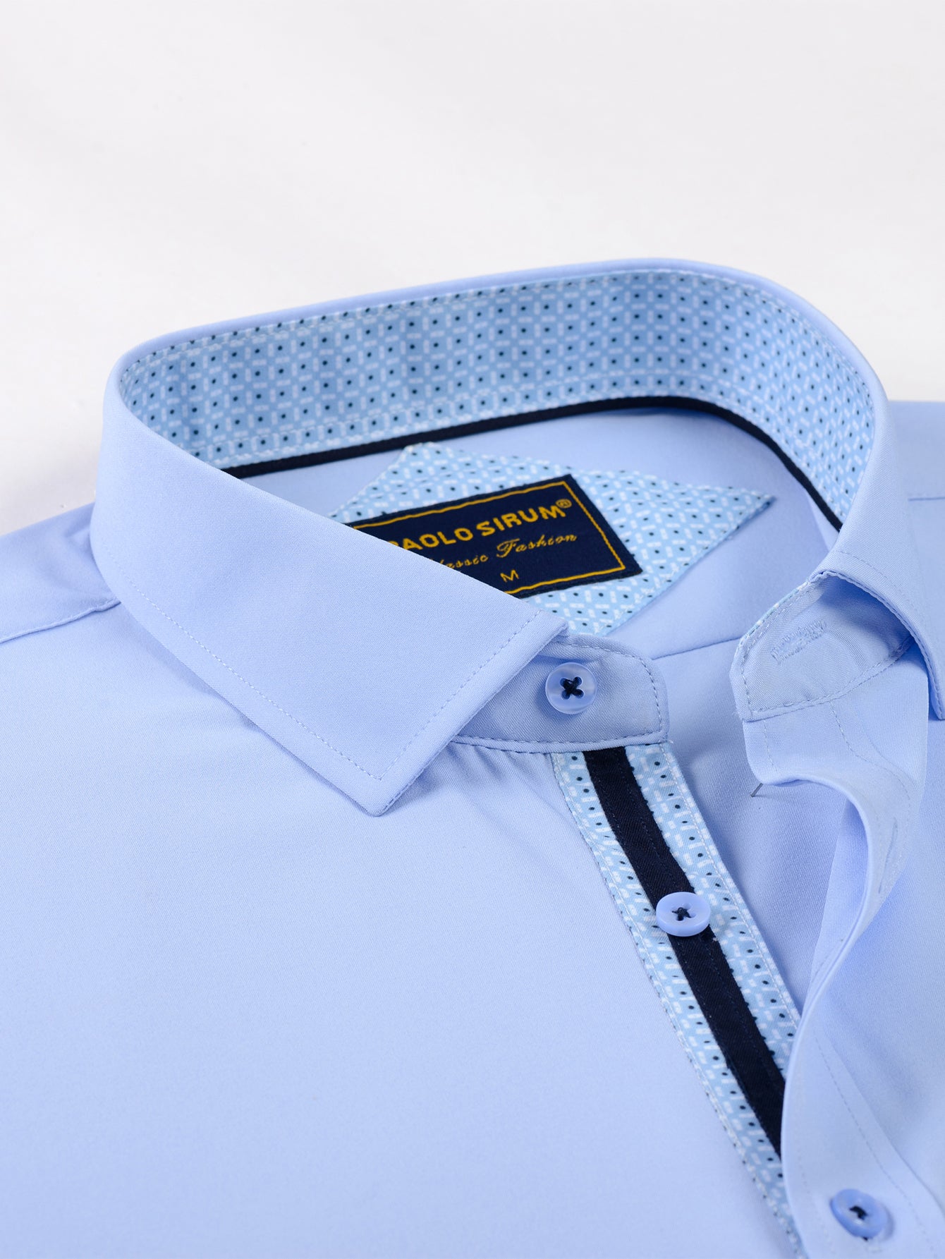 Camisa de vestir de manga larga Contrast Button Up