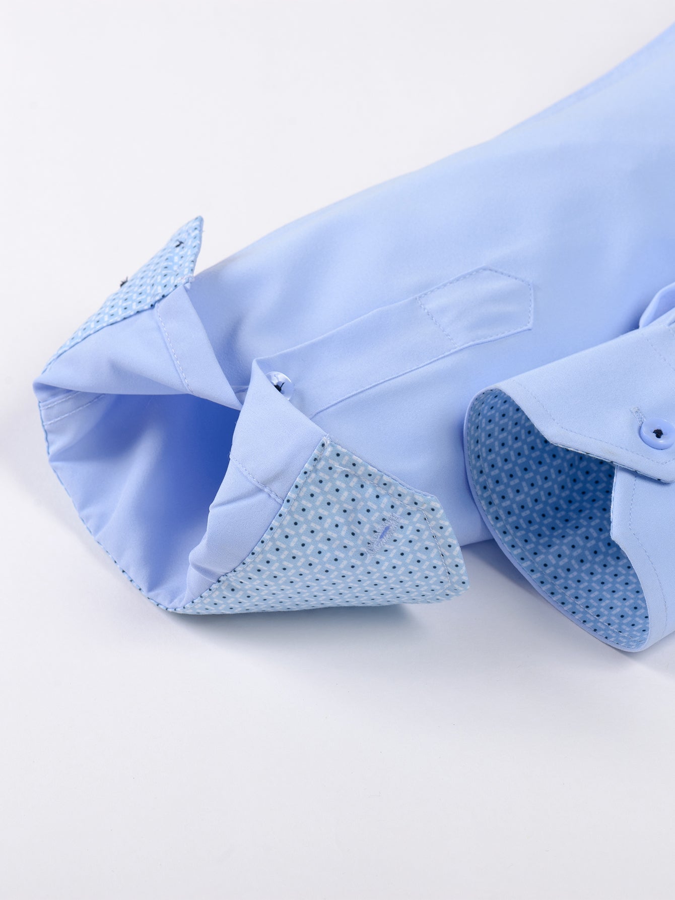 Camisa de vestir de manga larga Contrast Button Up