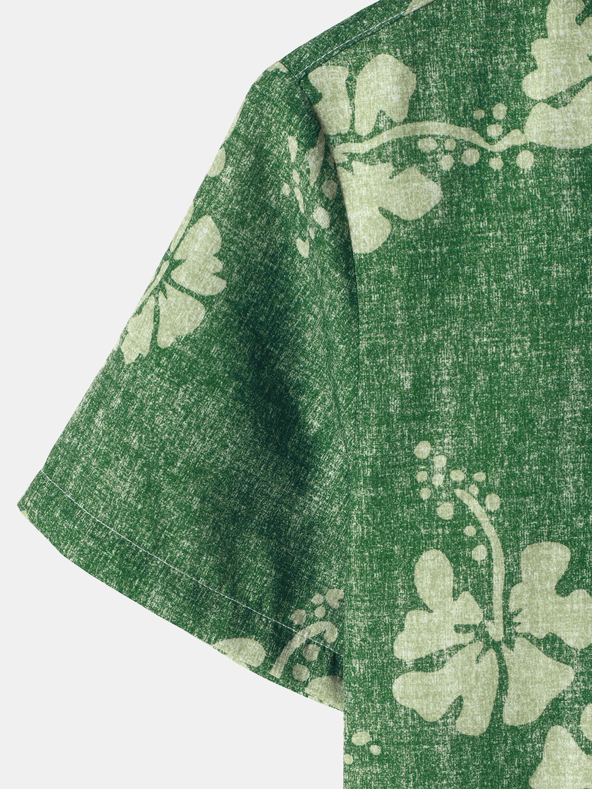 para hombre floral Hawaiian Pocket Green Button Up de manga corta camisa