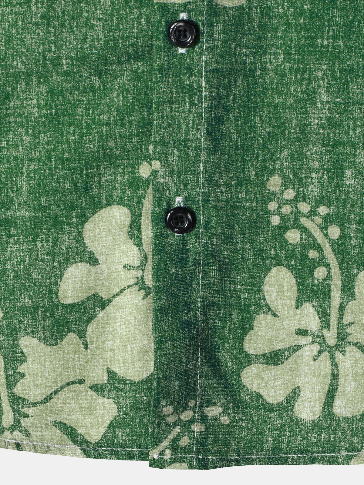 para hombre floral Hawaiian Pocket Green Button Up de manga corta camisa
