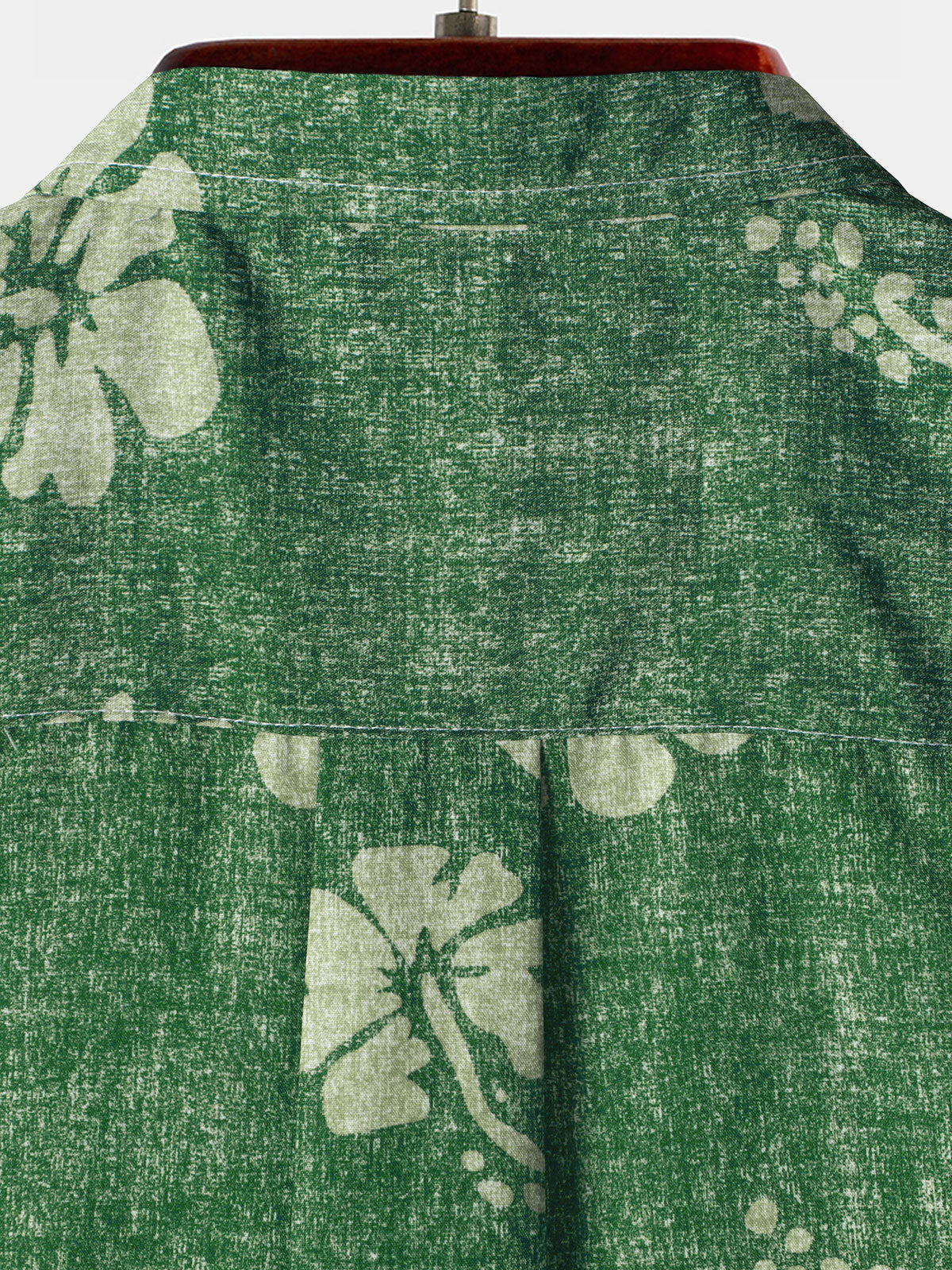 para hombre floral Hawaiian Pocket Green Button Up de manga corta camisa