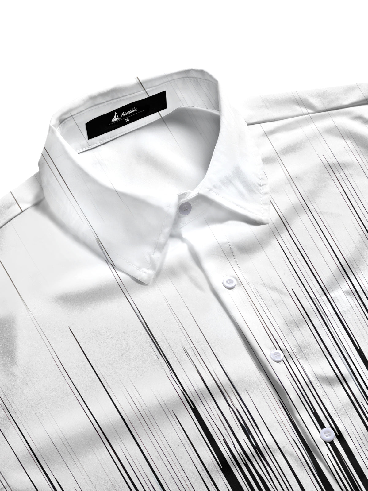 Casual a rayas estampado Pocket de manga corta camisas para hombre