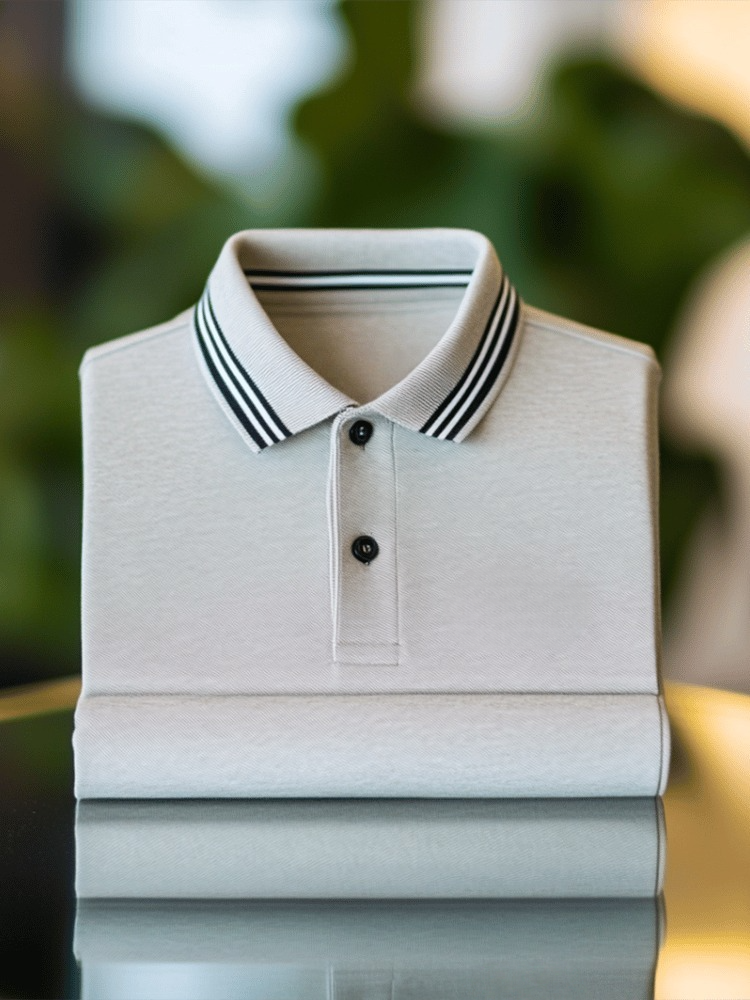 Camisa polo ejecutivo casual Button de manga corta para hombre