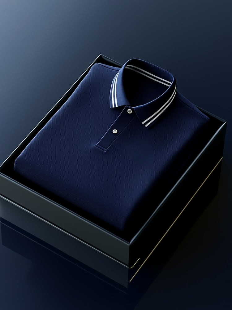Camisa polo ejecutivo casual Button de manga corta para hombre