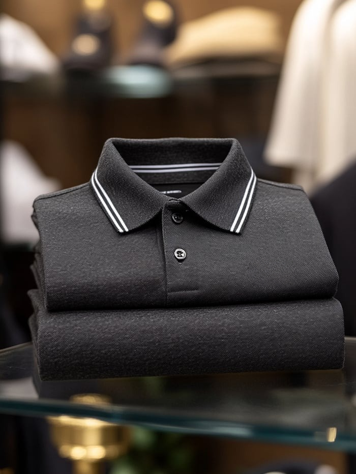 Camisa polo clásico ejecutivo Button de manga corta para hombre