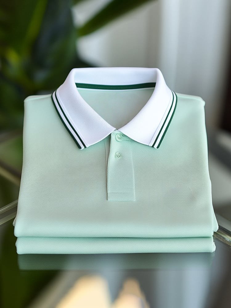 Camisa polo ejecutivo casual Button de manga corta para hombre