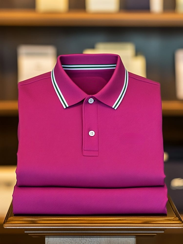 Camisa polo ejecutivo casual Logo Button de manga corta para hombre