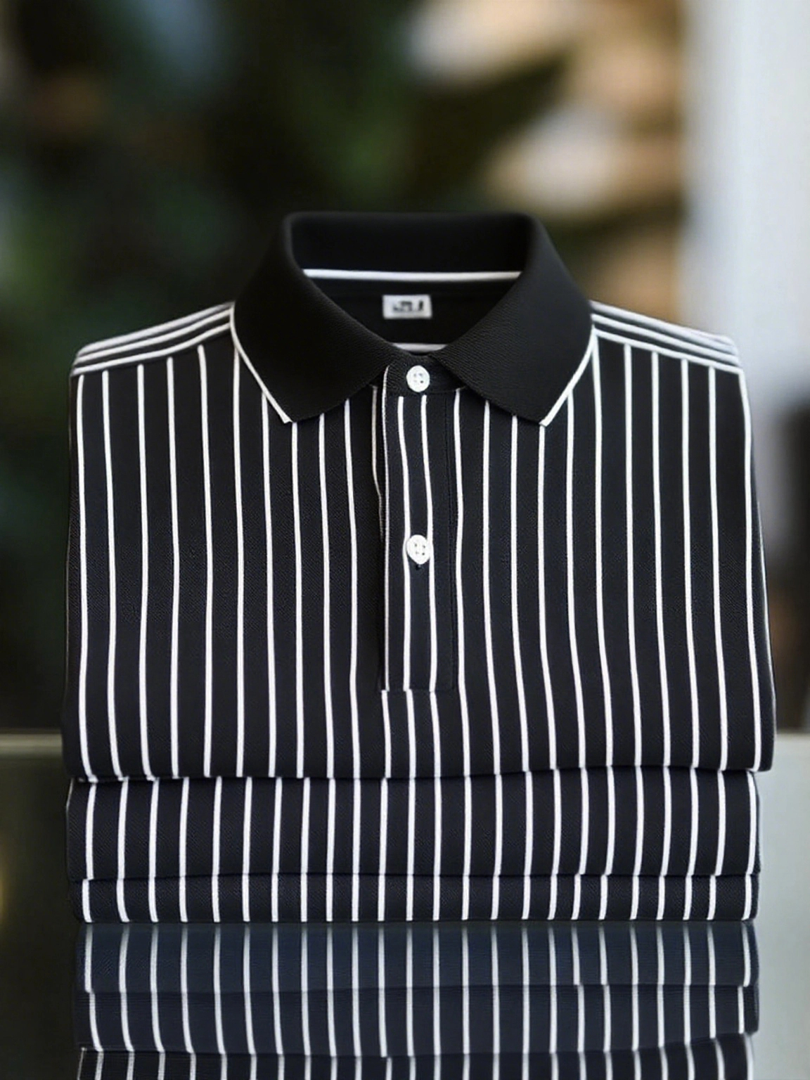 para hombre clásico ejecutivo Logo Button de manga corta camisa polo