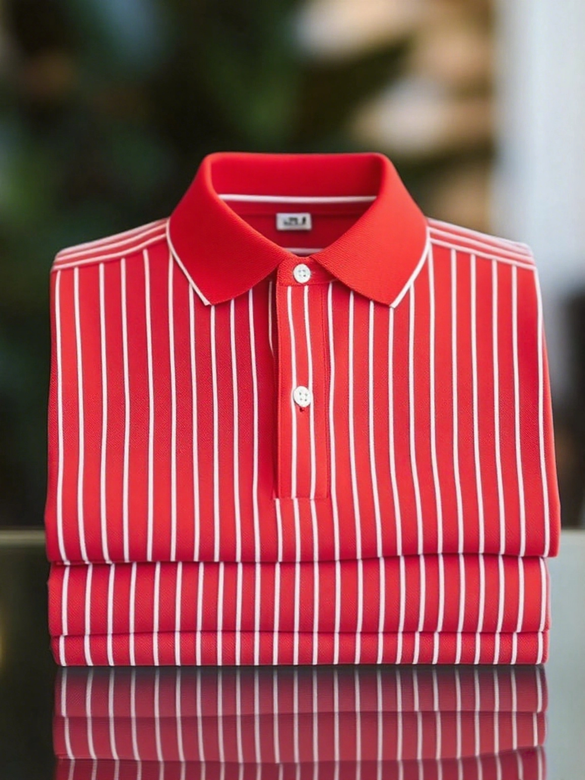 para hombre clásico ejecutivo Logo Button de manga corta camisa polo