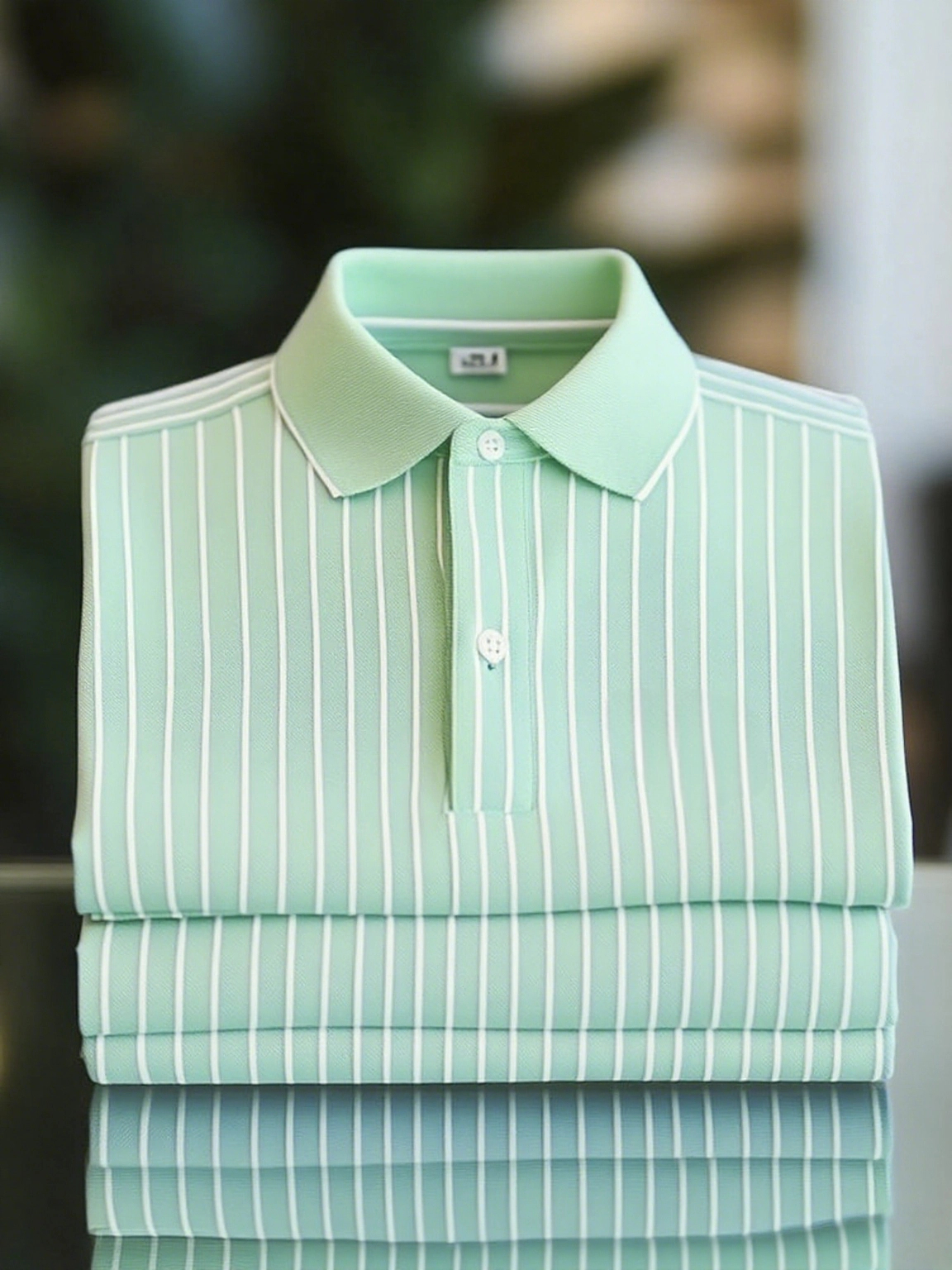 para hombre clásico ejecutivo Logo Button de manga corta camisa polo