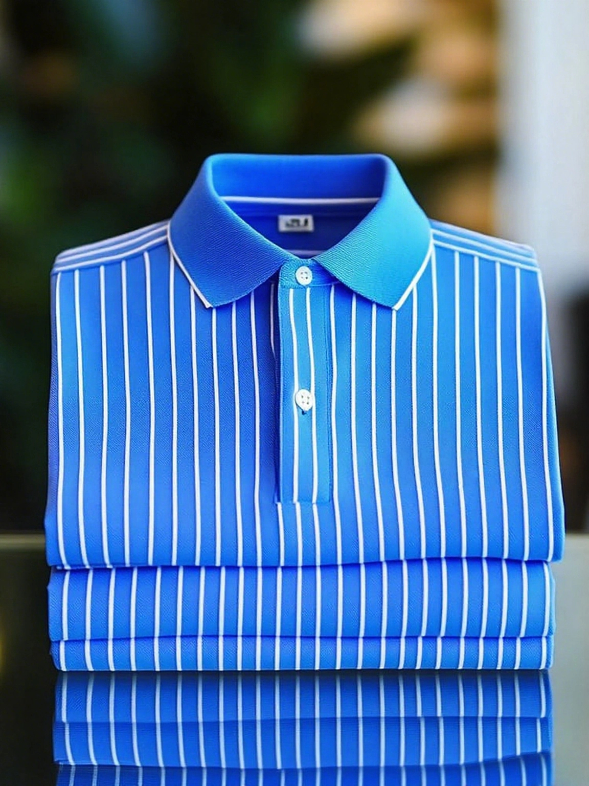 para hombre clásico ejecutivo Logo Button de manga corta camisa polo