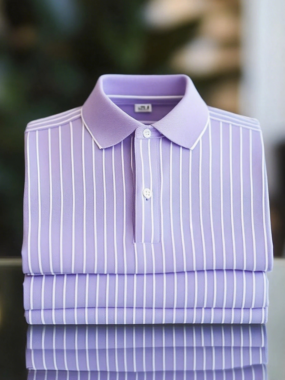 para hombre clásico ejecutivo Logo Button de manga corta camisa polo
