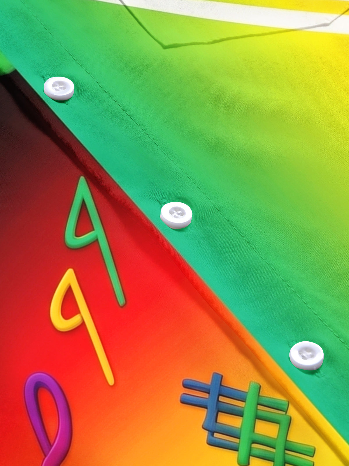 Pride Month Colorful Music Note American Flag Pocket de manga corta camisas para hombre