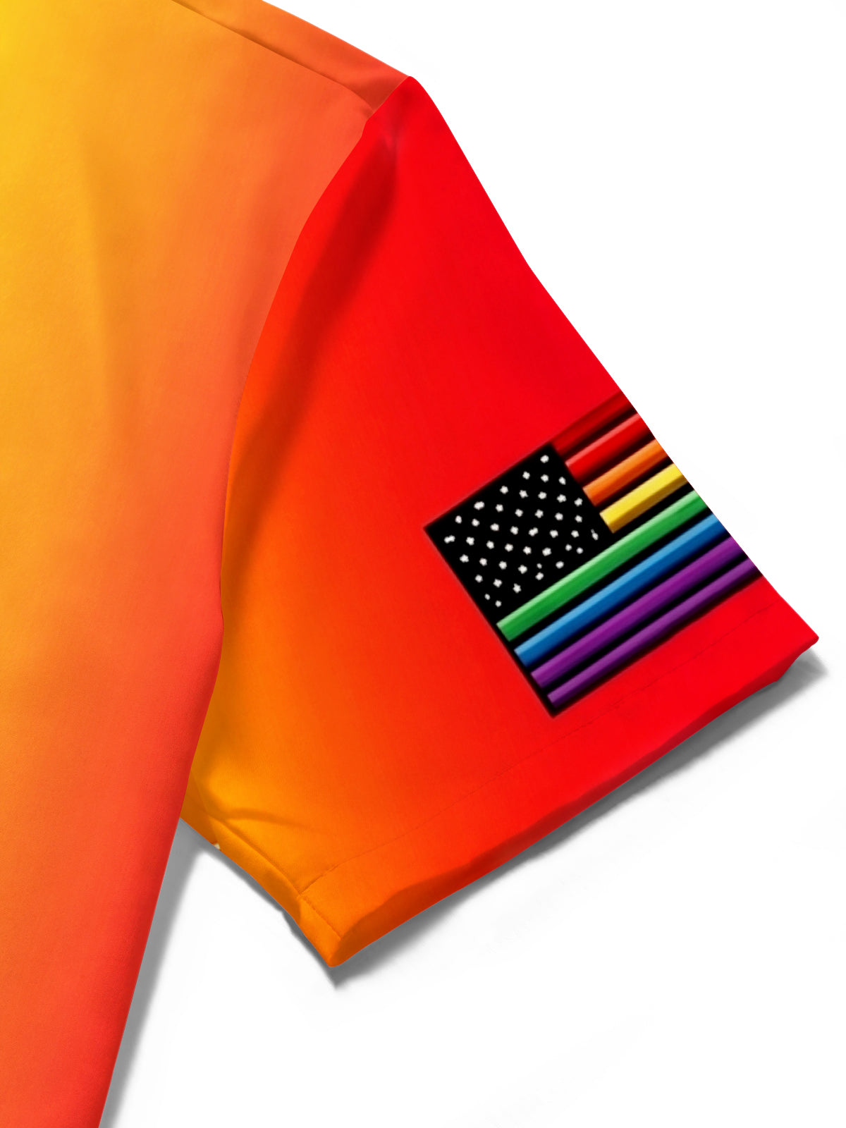 Pride Month Colorful Music Note American Flag Pocket de manga corta camisas para hombre
