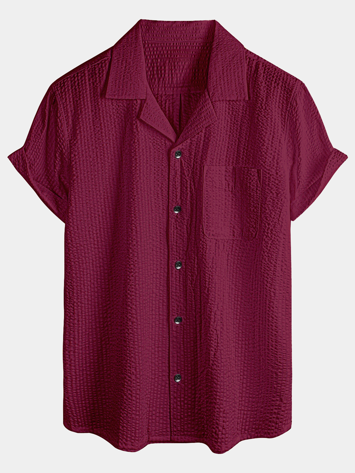 Camisa Summer casual Button Up 100% de algodón de manga corta Beach Hawaiian para hombre