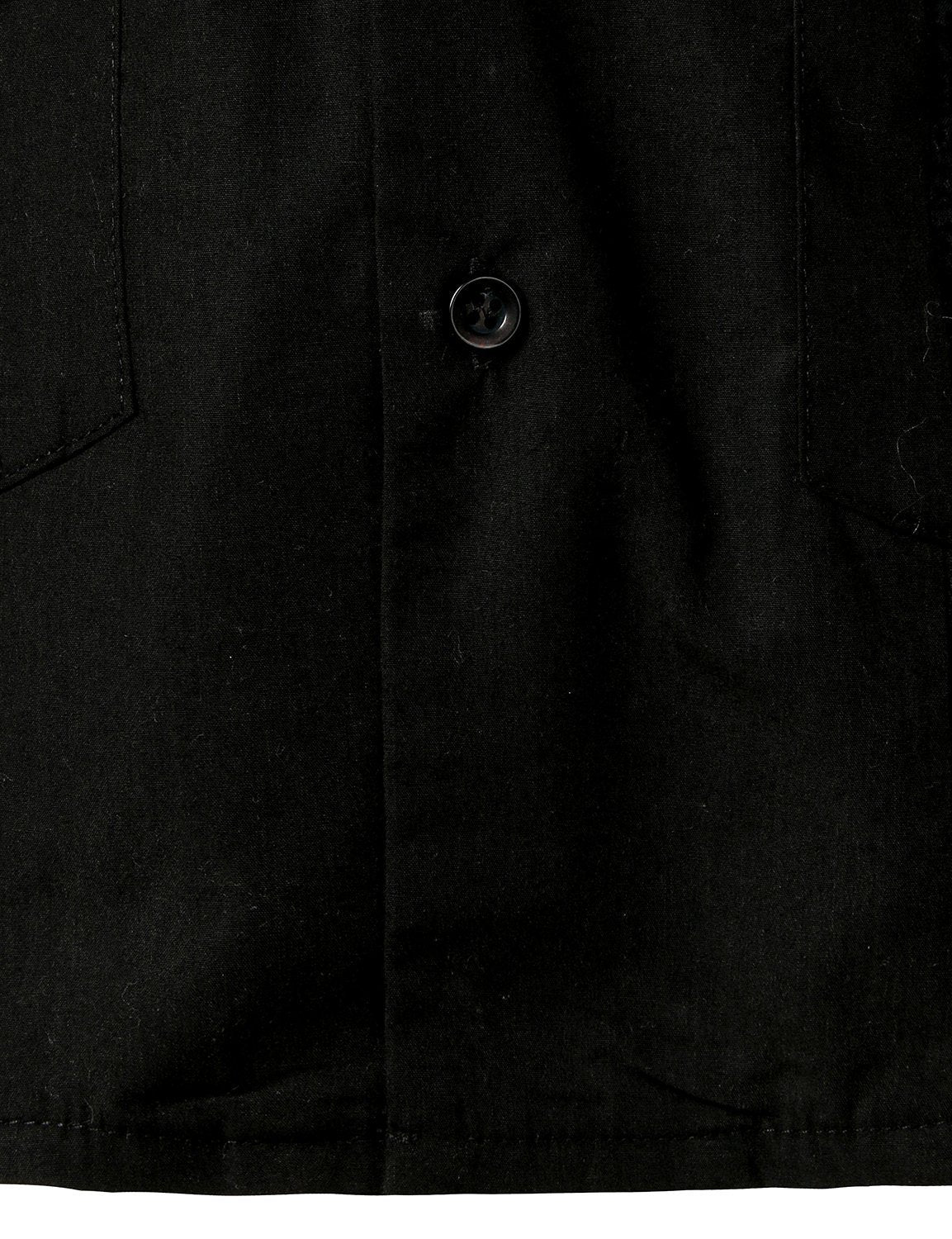 Camisa de color sólido de algodón de manga corta para hombre