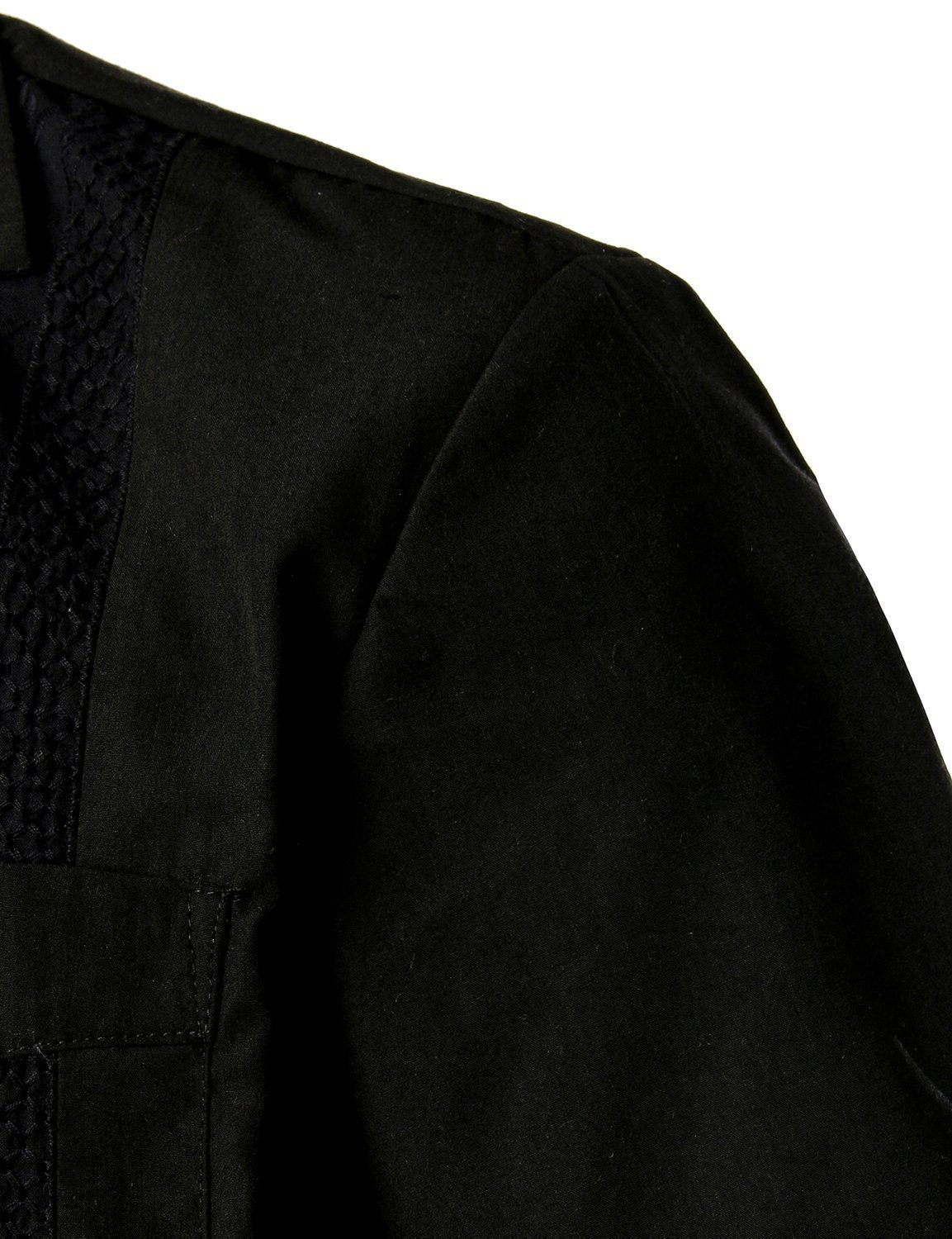 Camisa de color sólido de algodón de manga corta para hombre