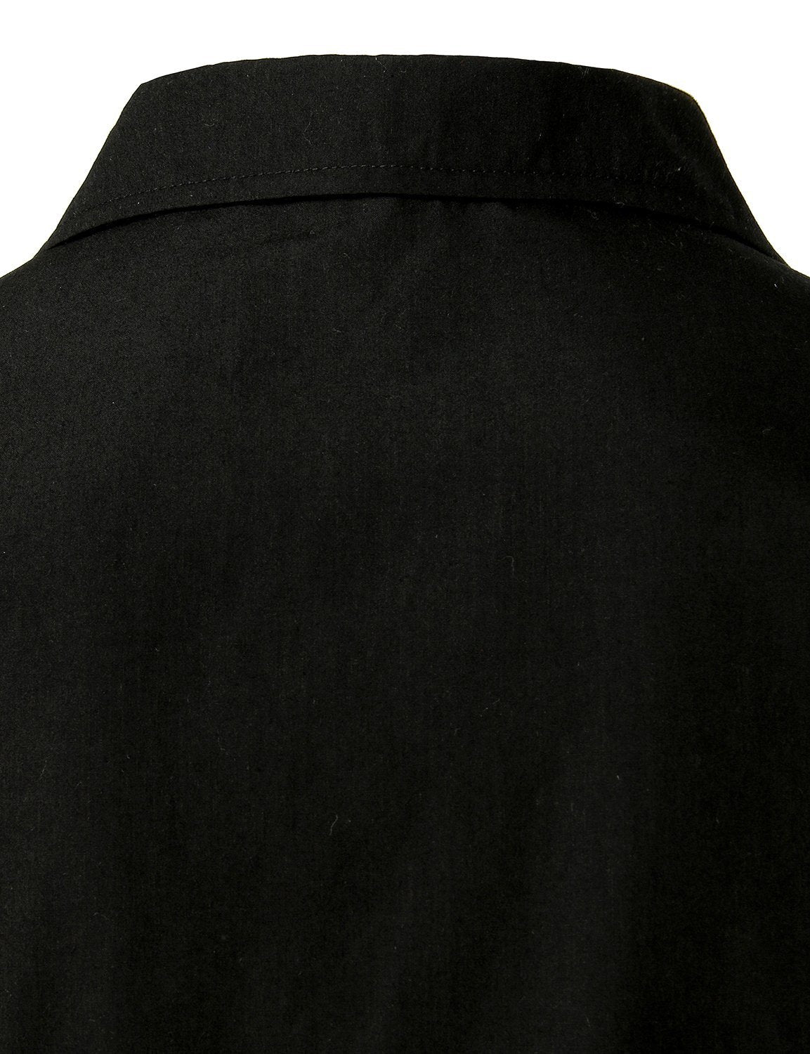 Camisa de color sólido de algodón de manga corta para hombre
