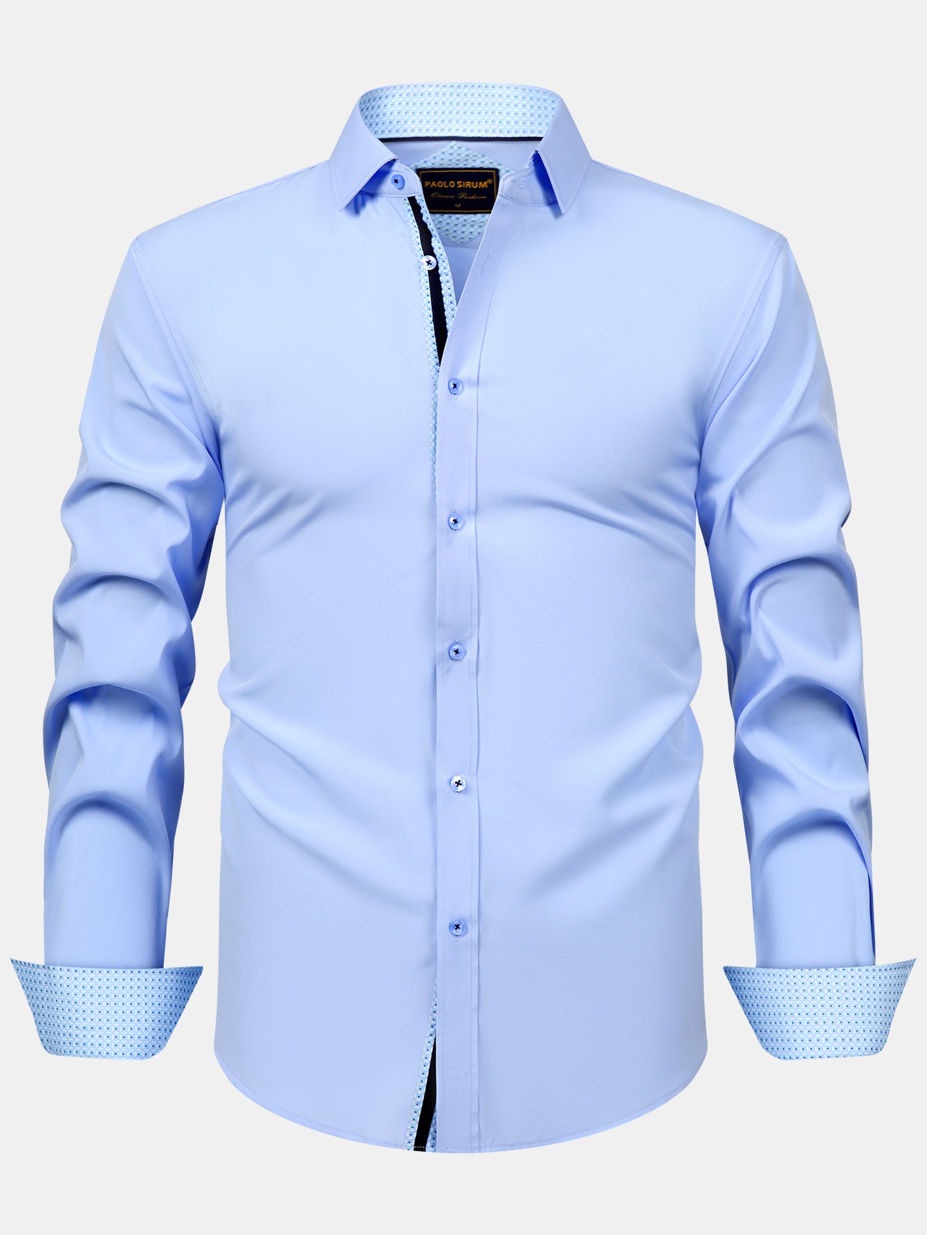 Camisa de vestir de manga larga Contrast Button Up