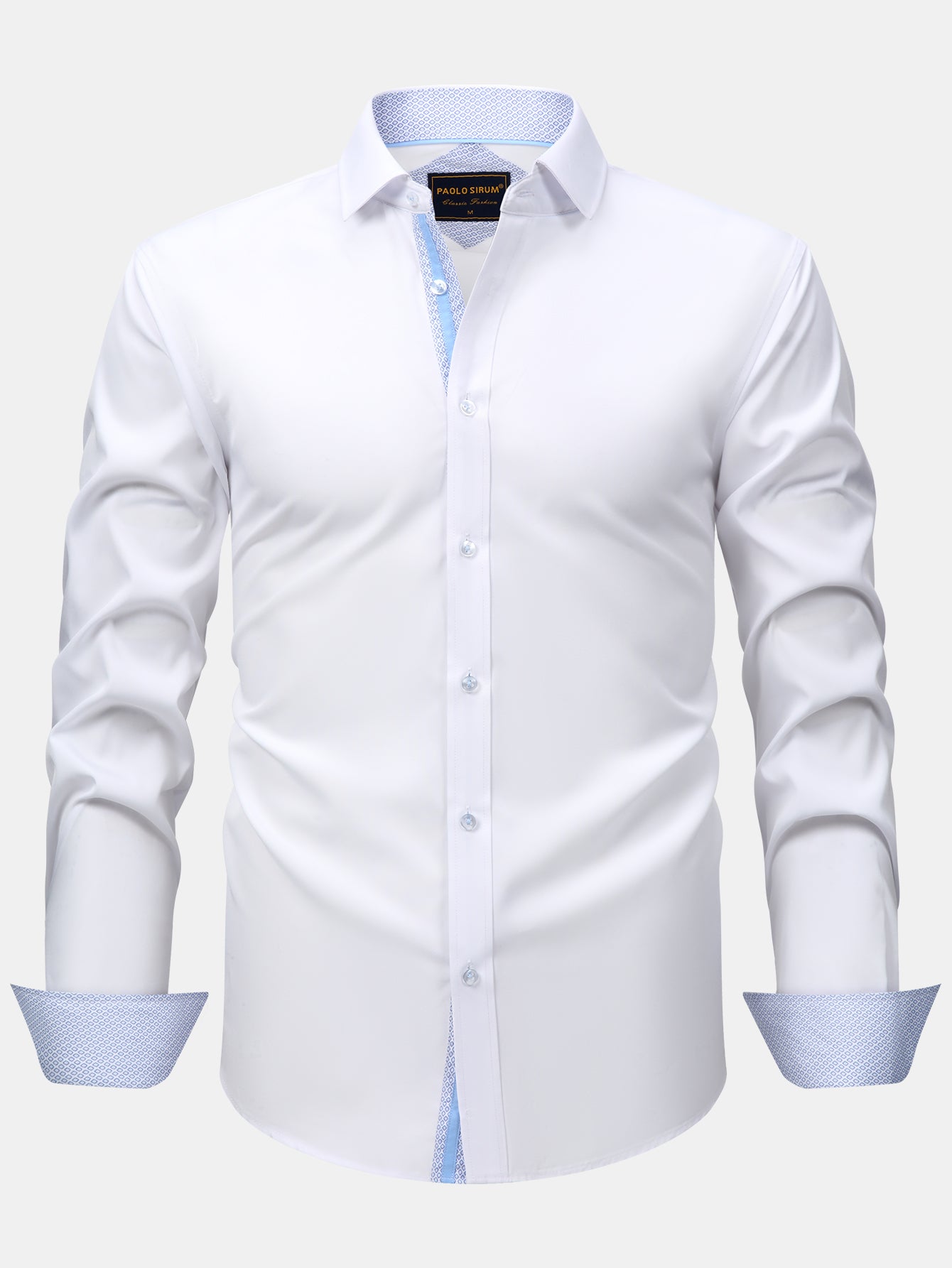 Camisa de vestir de manga larga Contrast Button Up