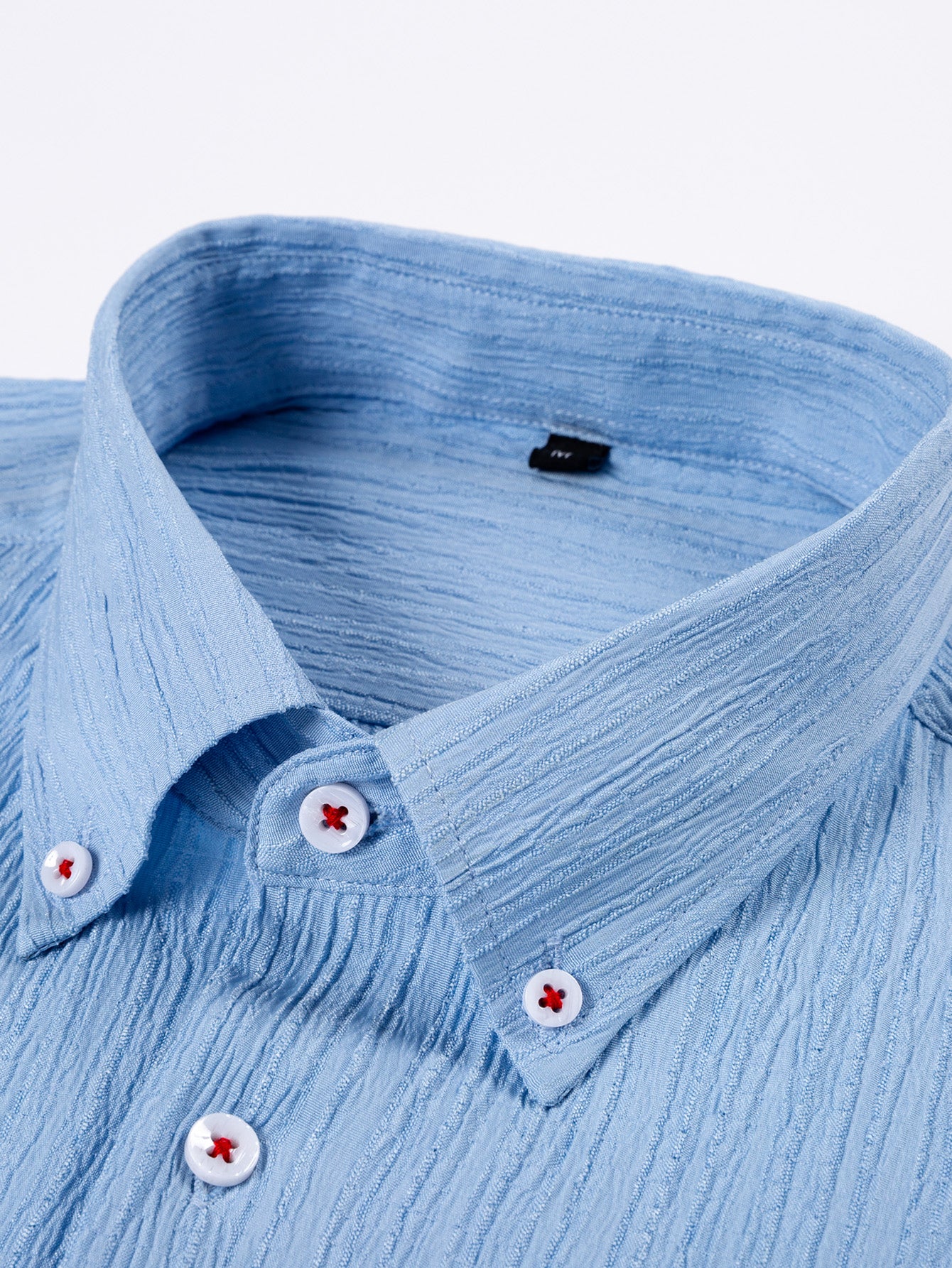Camisa de manga larga Crinkle Button Up