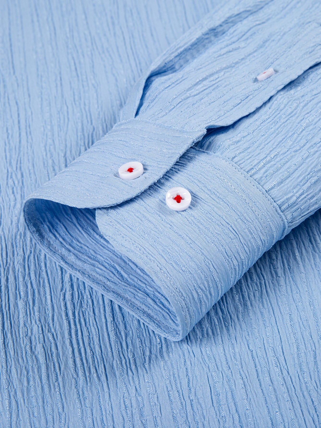 Camisa de manga larga Crinkle Button Up