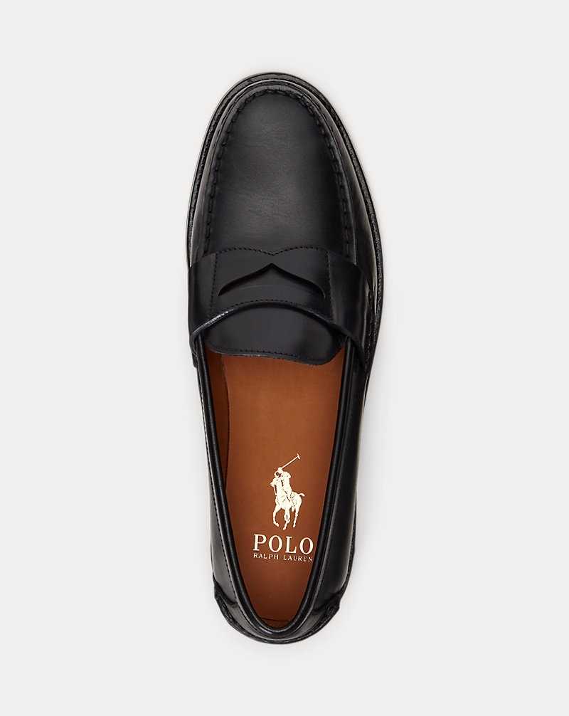 Zapatos Casual Ralph Lauren Alston Leather Penny Loafer Hombre Negros | UKDBJIT-54 - vista 4