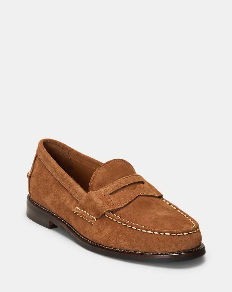 Zapatos Casual Ralph Lauren Alston Suede Penny Loafer Hombre Teak | DIGHBCM-07 - vista 2