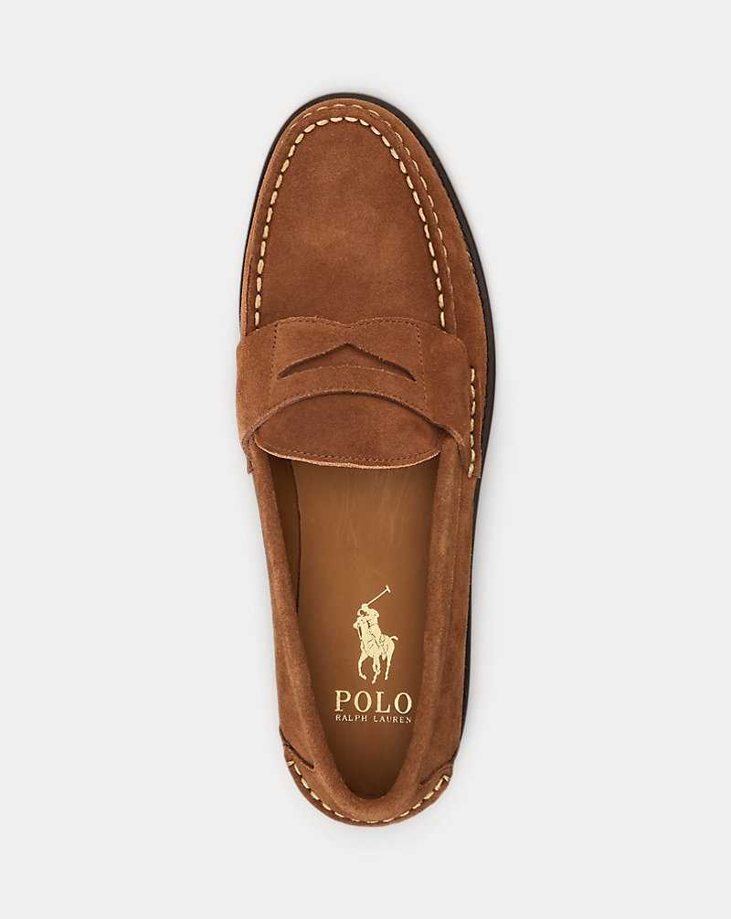 Zapatos Casual Ralph Lauren Alston Suede Penny Loafer Hombre Teak | DIGHBCM-07 - vista 4
