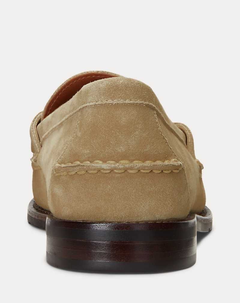 Zapatos Casual Ralph Lauren Alston Suede Penny Loafer Hombre Bone | IKHLJED-91 - vista 3