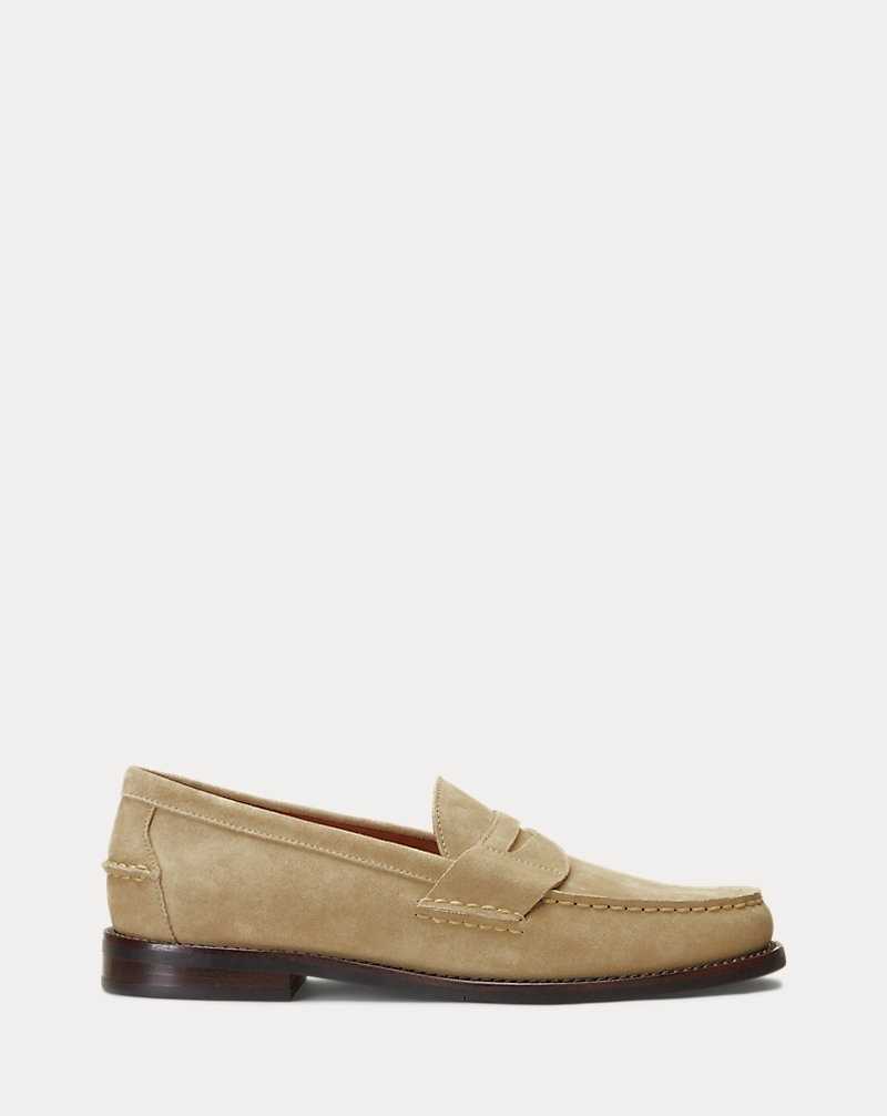 Zapatos Casual Ralph Lauren Alston Suede Penny Loafer Hombre Bone | IKHLJED-91 - vista 1