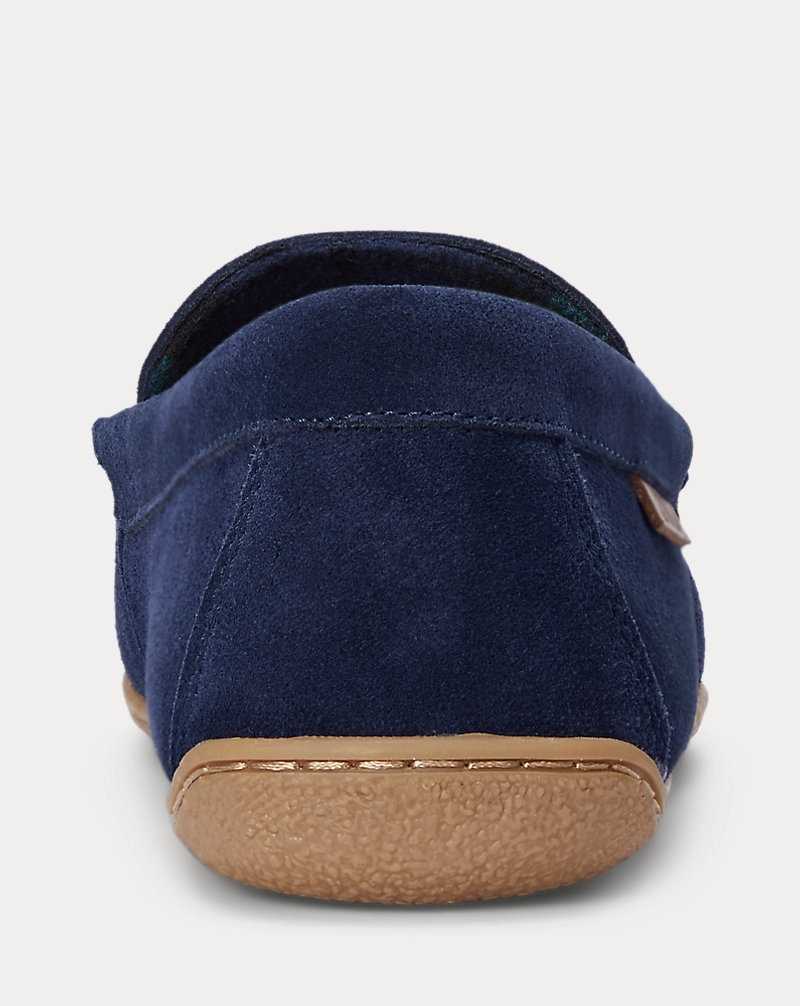 Zapatos Casual Ralph Lauren Brenan Bear Suede Slipper Hombre Azul Marino | DBSJYCE-13 - vista 3