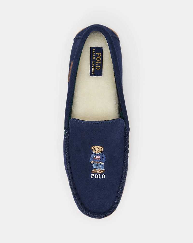 Zapatos Casual Ralph Lauren Brenan Bear Suede Slipper Hombre Azul Marino | DBSJYCE-13 - vista 4