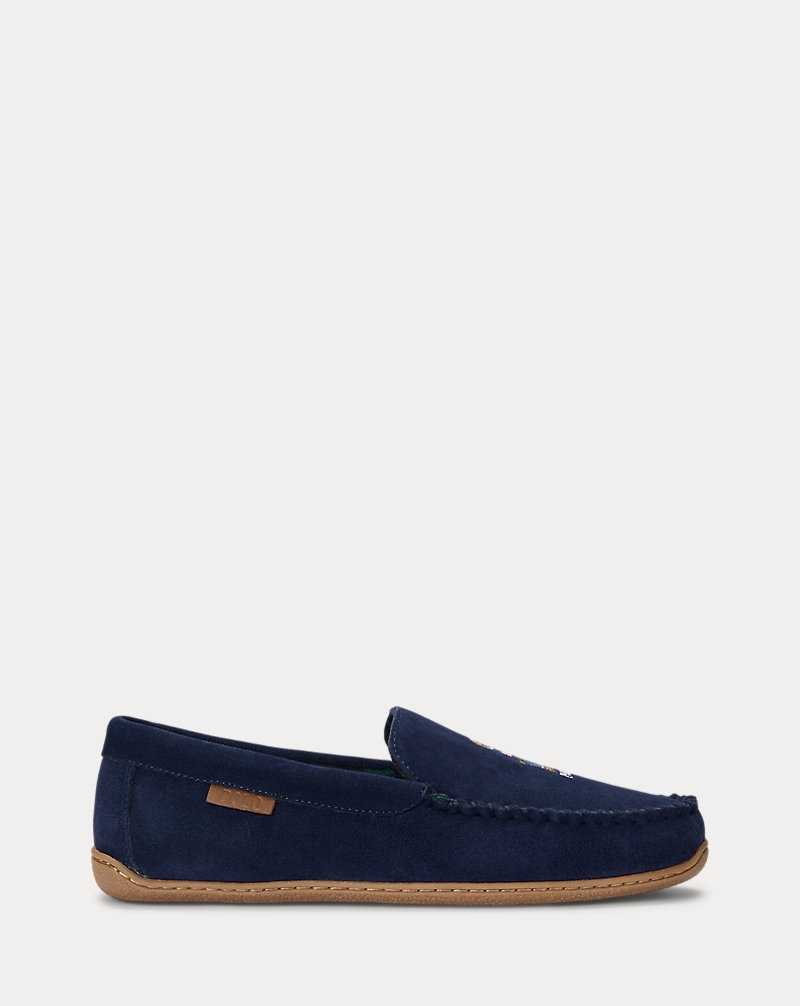 Zapatos Casual Ralph Lauren Brenan Bear Suede Slipper Hombre Azul Marino | DBSJYCE-13 - vista 1