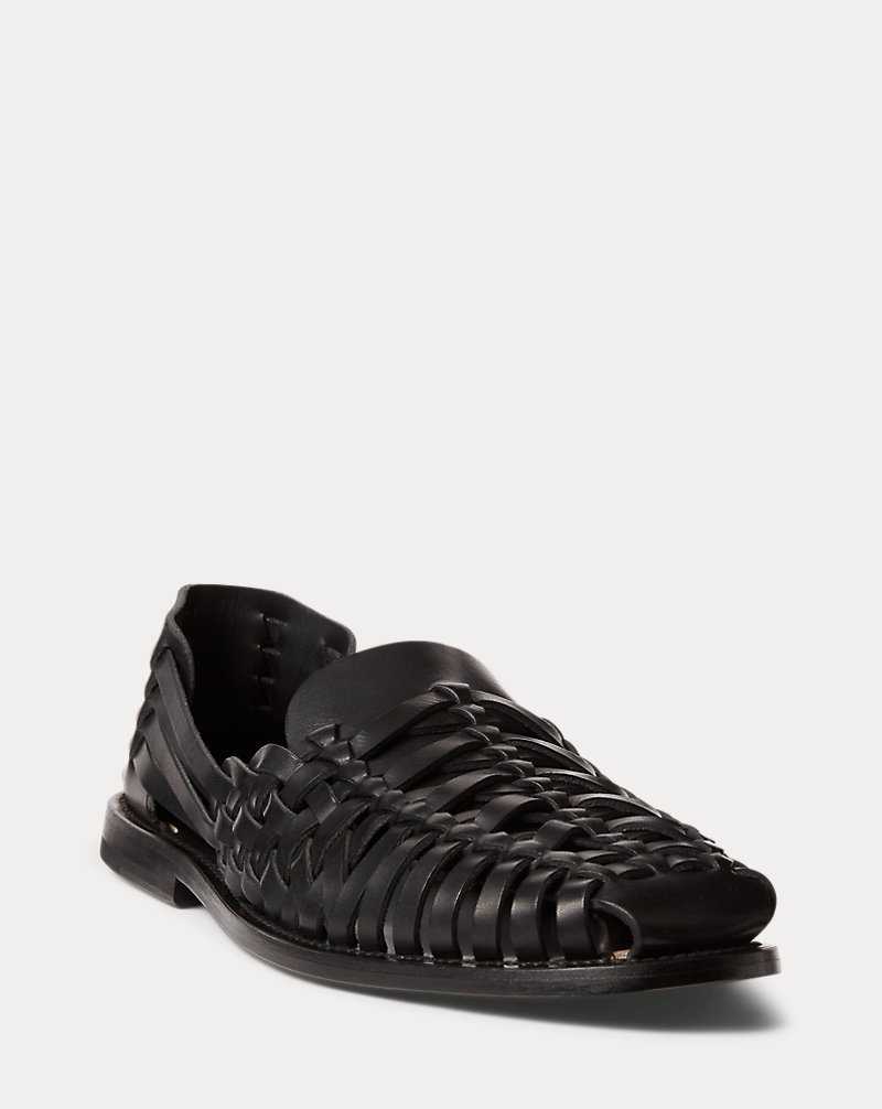 Zapatos Casual Ralph Lauren Handwoven Leather Hombre Blk | VIRKESC-62 - vista 2
