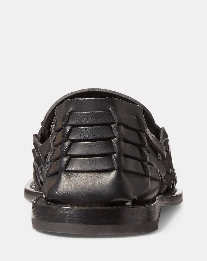 Zapatos Casual Ralph Lauren Handwoven Leather Hombre Blk | VIRKESC-62 - vista 3