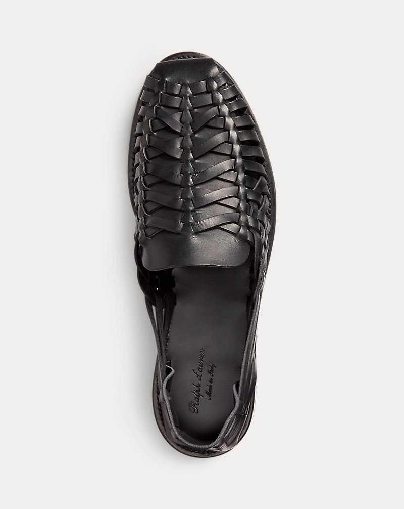 Zapatos Casual Ralph Lauren Handwoven Leather Hombre Blk | VIRKESC-62 - vista 4