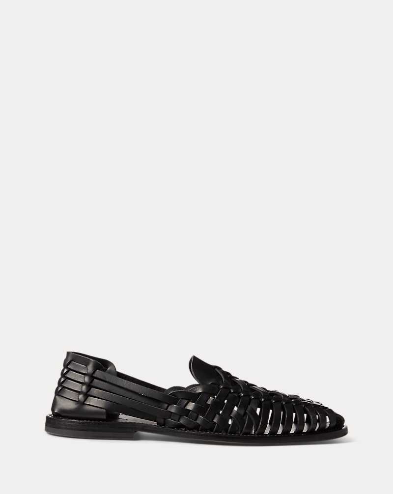 Zapatos Casual Ralph Lauren Handwoven Leather Hombre Blk | VIRKESC-62 - vista 1