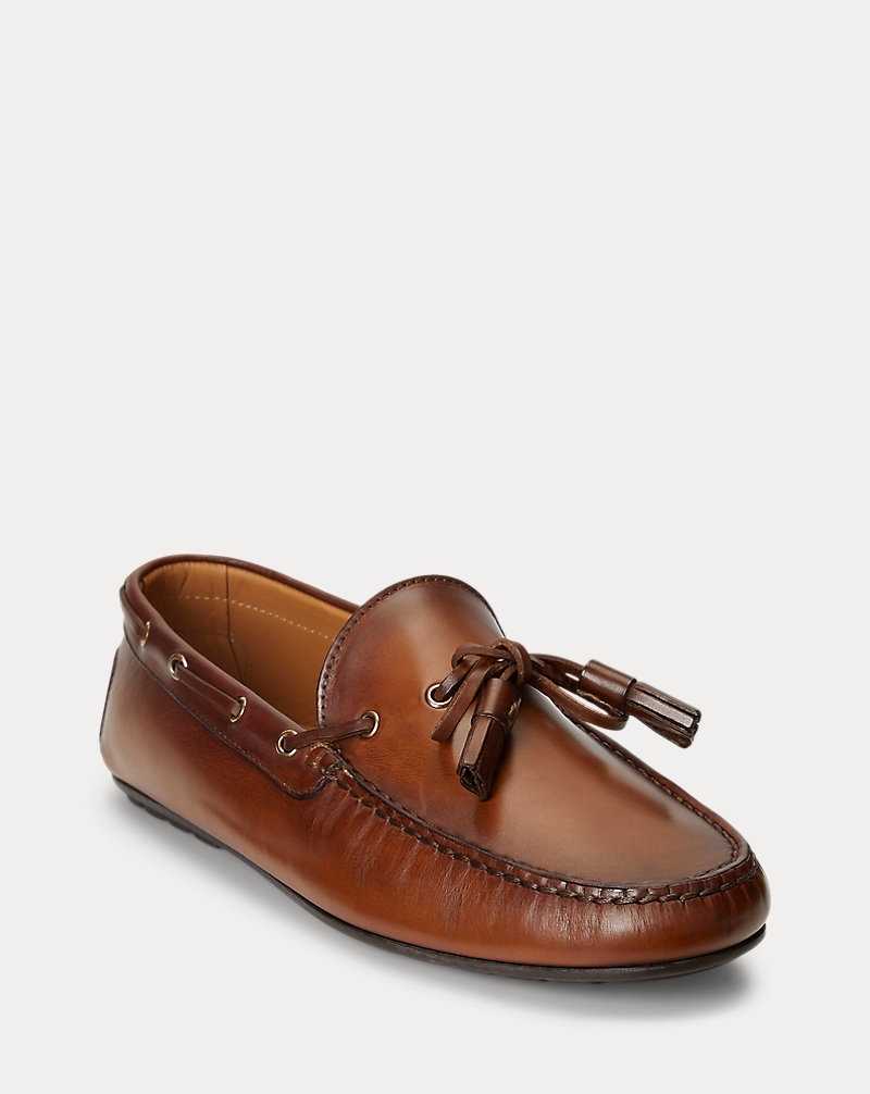 Zapatos Casual Ralph Lauren Harold Calfskin Tassel Driver Hombre Tan | CKOJZIU-76 - vista 2