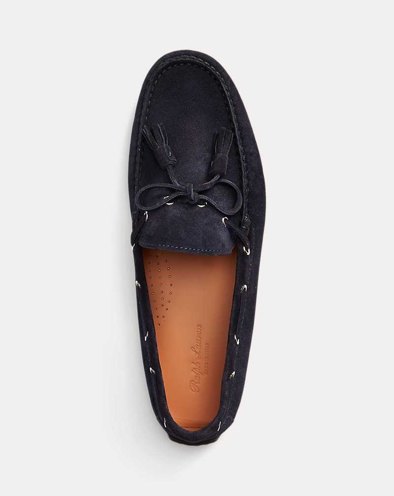 Zapatos Casual Ralph Lauren Harold Suede Tassel Driver Hombre Azul Marino | AXOPYCM-09 - vista 4